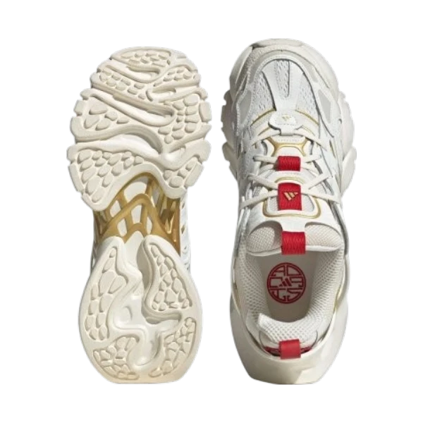 Adidas XLG Runner Deluxe Off White Gold Metallic Red