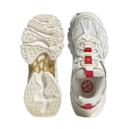 Adidas XLG Runner Deluxe Off White Gold Metallic Red