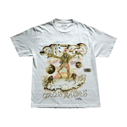 Travis Scott Utopia Tour Skitzo Circus Maximus Tee White